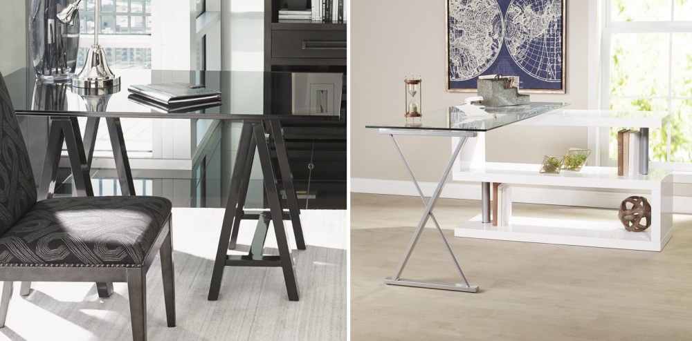 Get Some Serious Work Done With A Glamorous Glass Office Desk